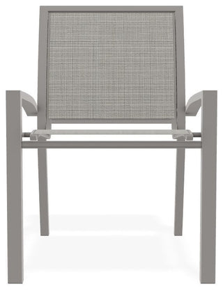 Kendall Sling Stackable Outdoor Dining Chair, Deacon/Warm Gray