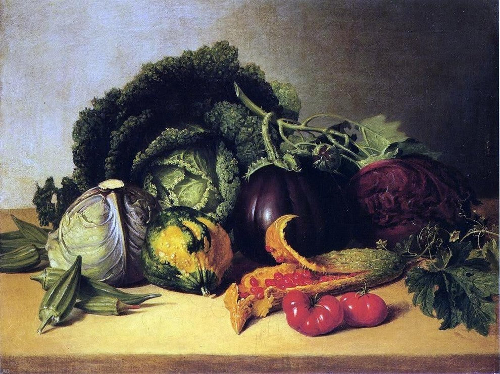 James Peale Still Life: Balsam Apples and Vegetables Wall Decal