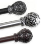 Davor 1" Curtain Rod, Black, 28-48"