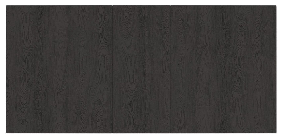 Bayside 40" Wide Solid Ash Trestle Dining Table, Black