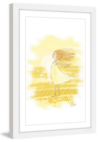 "Wind Girl" Framed Painting Print