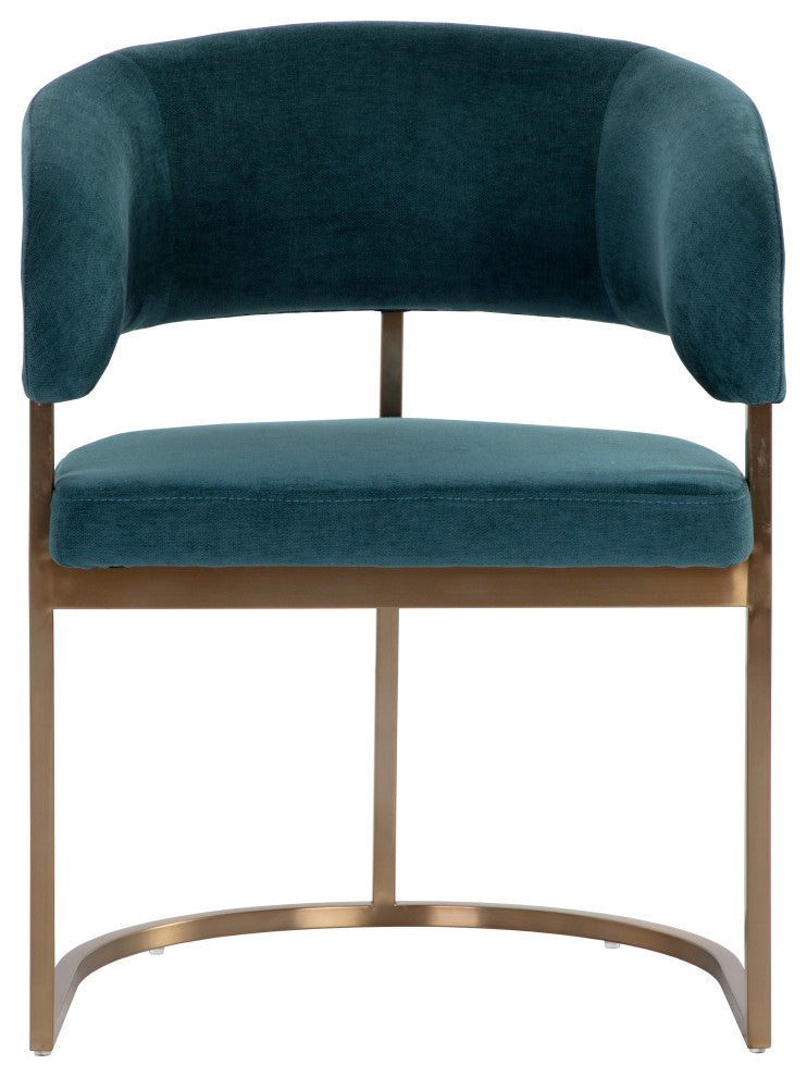 Marris Dining Armchair Gold Danny Teal