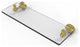 Sag Harbor 16" Glass Vanity Shelf with Beveled Edges, Polished Brass