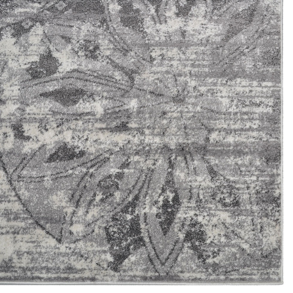 MACHINE MADE HEATSET POLYPROPYLENE AREA RUGS -Silver Ivory,Contemporary Design, [Rectangle] 4'x6'