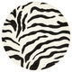 Unique Loom Ivory Zebra Wildlife 4'' Round Rug