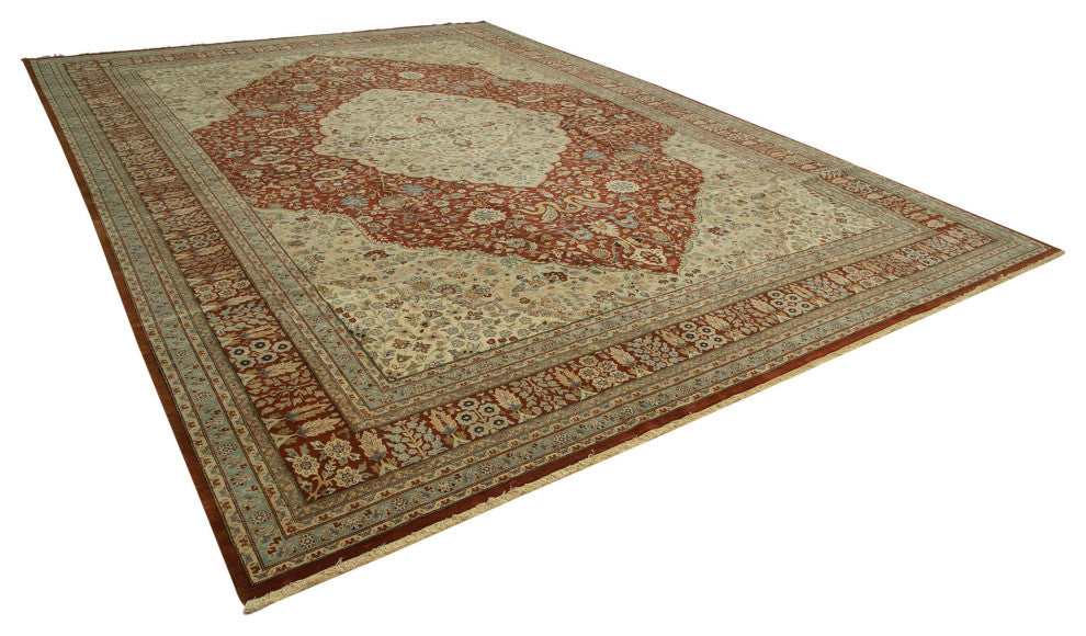 Rug N Carpet - Handwoven Oriental 12' 0" x 17' 3" Oversize Oushak Area Rug