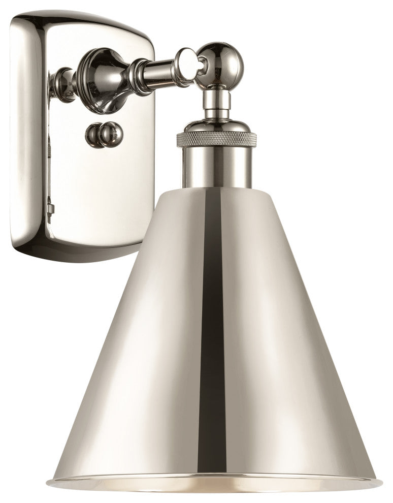 Ballston Cone Sconce, Polished Nickel, LED
