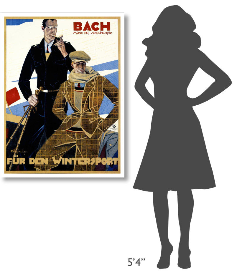 "Bach / Fï¿½r den Wintersport" Paper Print by Julius Ussy Engelhard, 32"x42"