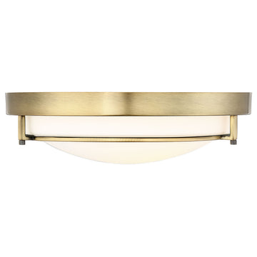 Savoy House Meridian 2 Light Flush Mount Natural Brass