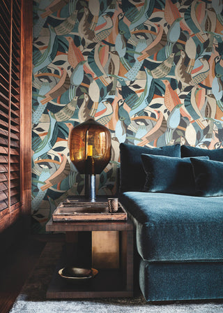 Fauvist Flock Wallpaper