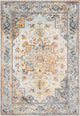 Blue, Orange Clara Area Rug by Loloi, Mist/Multi, 2'5"x7'7"