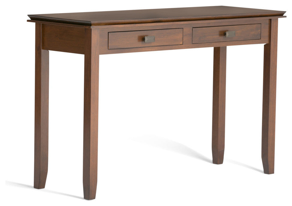 Solid Wood Contemporary Console Sofa Table, 46", Russet Brown
