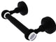 Pacific Grove 2-Post Toilet Paper Holder with Twisted Accents, Matte Black