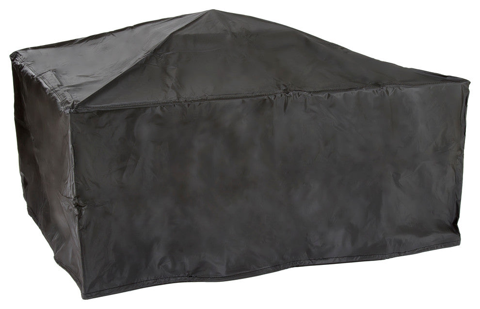 Pure Garden Square Tile Fire Pit With Cover, Bronze Finish, 32"