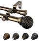 Nicholson 13/16" Double Curtain Rod Antique Brass