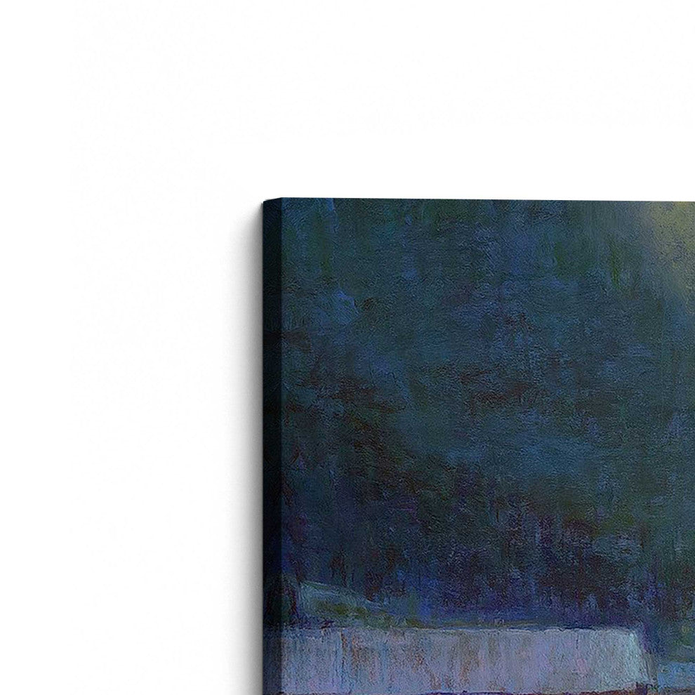 "Riverside Journey" - Peaceful River Landscape Canvas Art