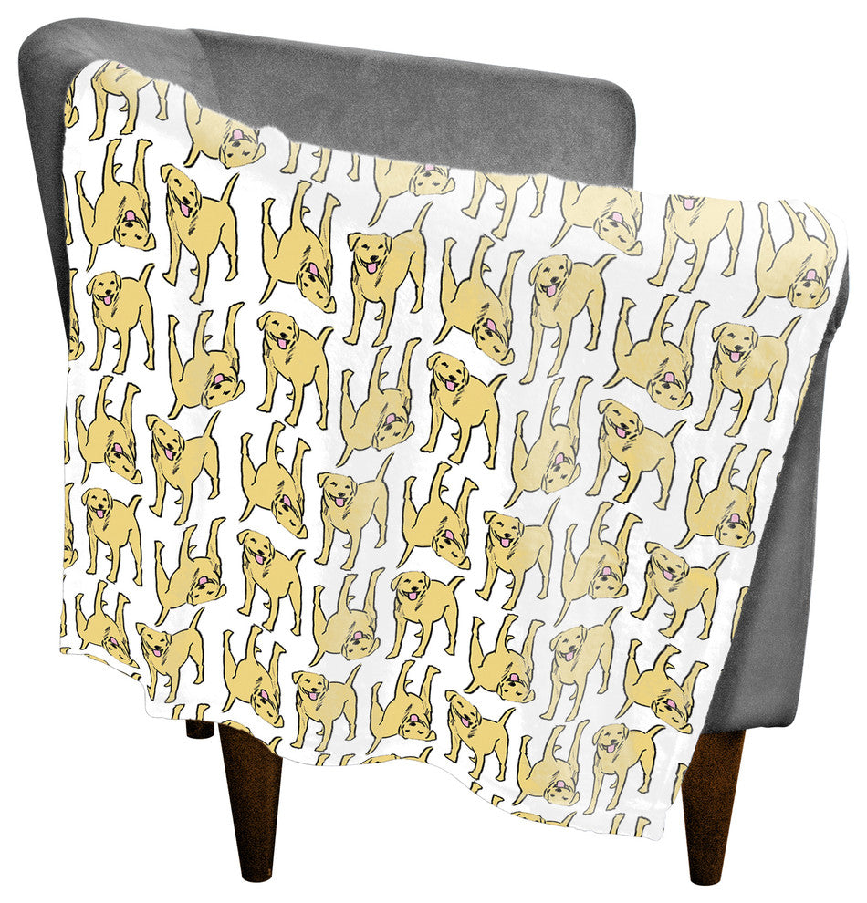 All the Yellow Labs 30x40 Coral Fleece Blanket