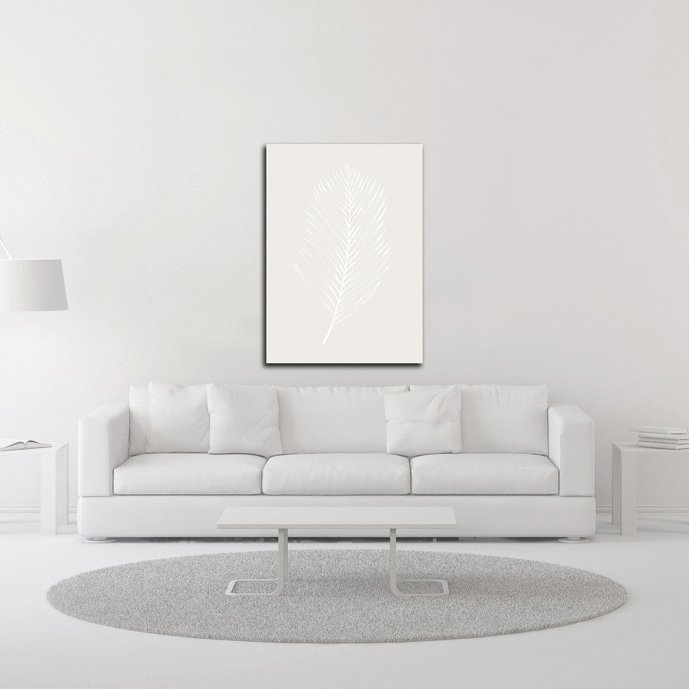 White Leaf by Design Fabrikken, Print on Canvas, 30"x42"