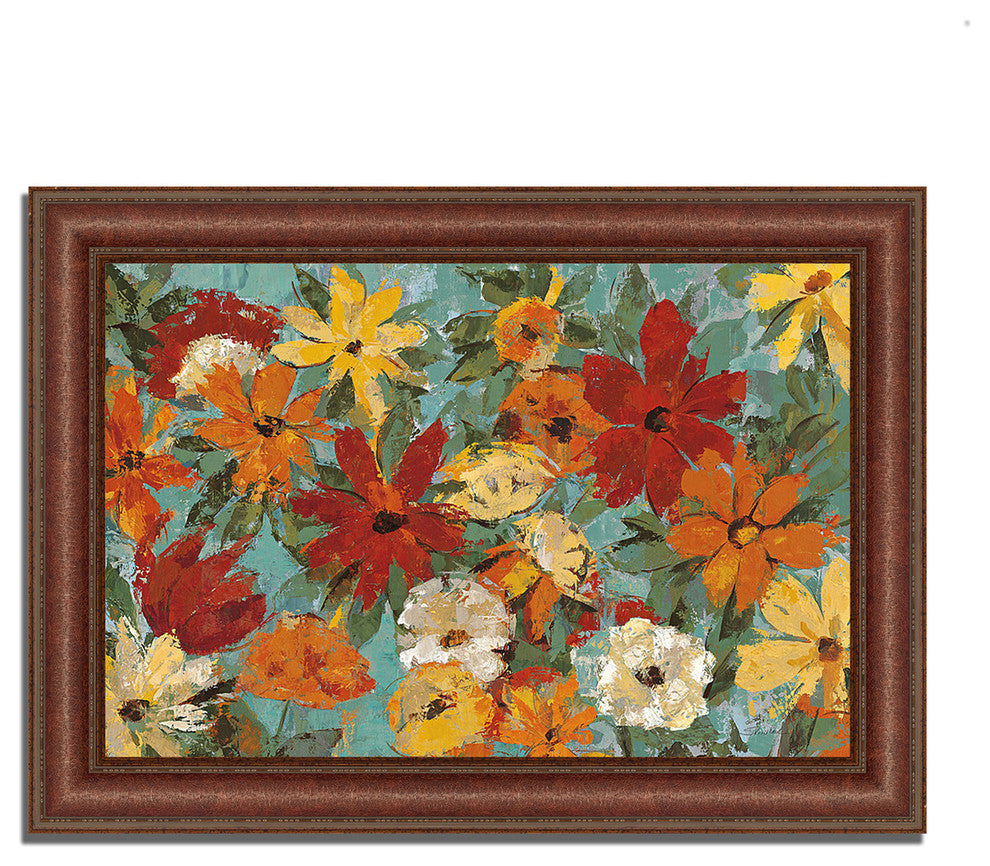 "Bright Expressive Garden" By Silvia Vassileva, Framed Painting Print