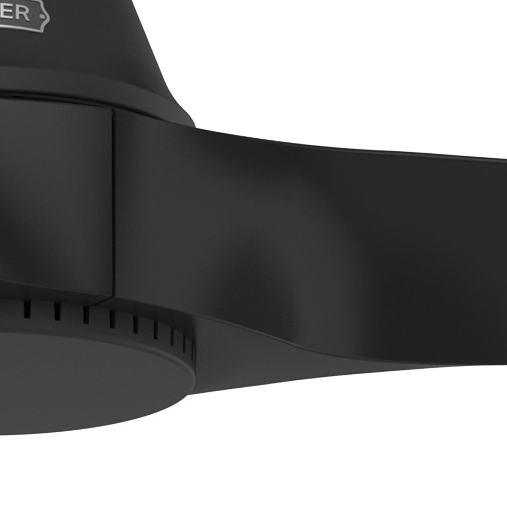 52" Mosley Damp Rated Ceiling Fan and Wall Control, Matte Black