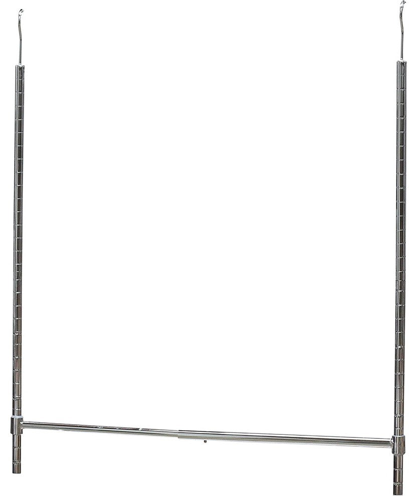 Adjustable Closet Hanging Rod, Chrome
