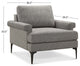 Fredrick Fabric Chair, Gray