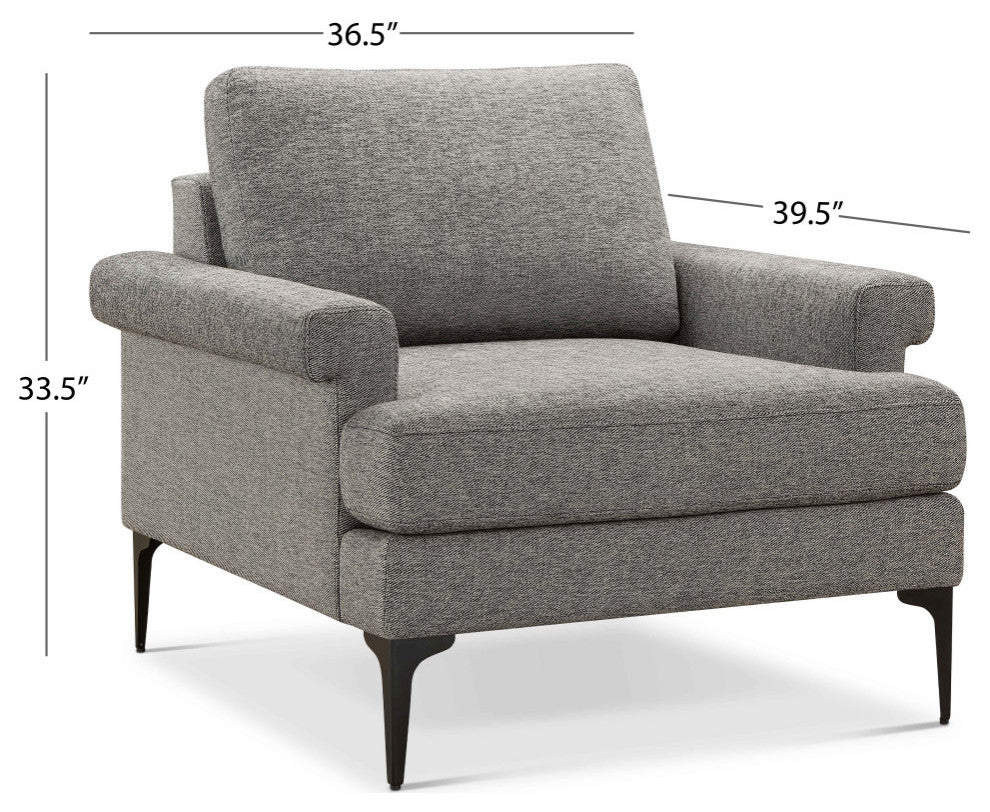 Fredrick Fabric Chair, Gray