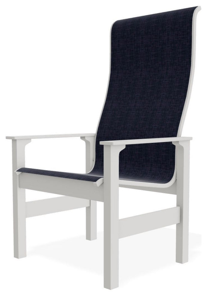 Leeward Sling Outdoor Supreme Armchair, Moments Navy/Snow