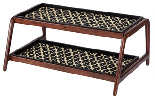 Double-Tier Brown Stand With 3-Pair Rubber Boot Trays Madagascar