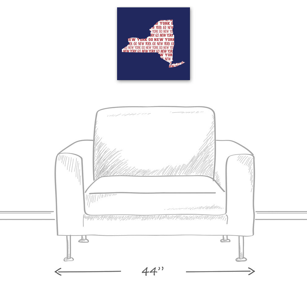Blue New York Go Team 16x16 Canvas Wall Art