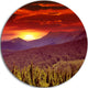 Fantastic Sunrise In Mountains, Landscape Photo Round Wall Art, 23"