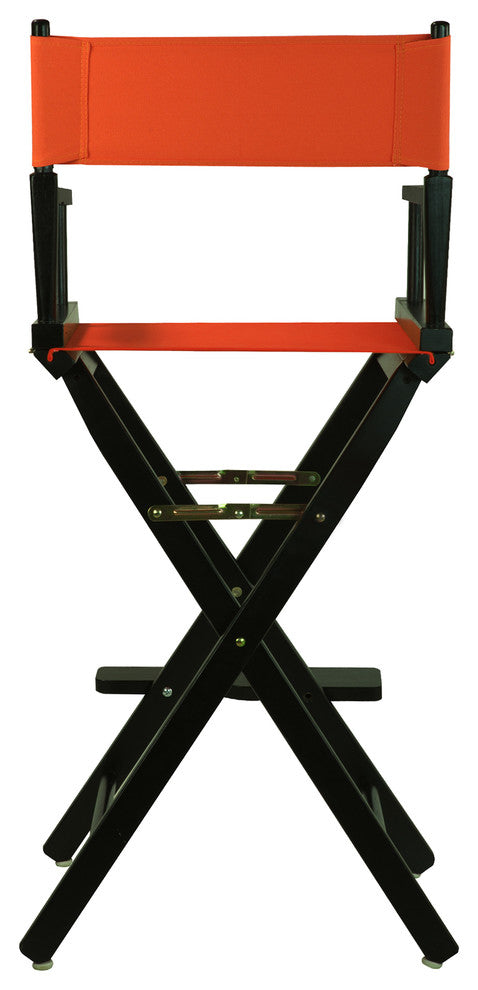 030" Director's Chair Black Frame-Orange Canvas