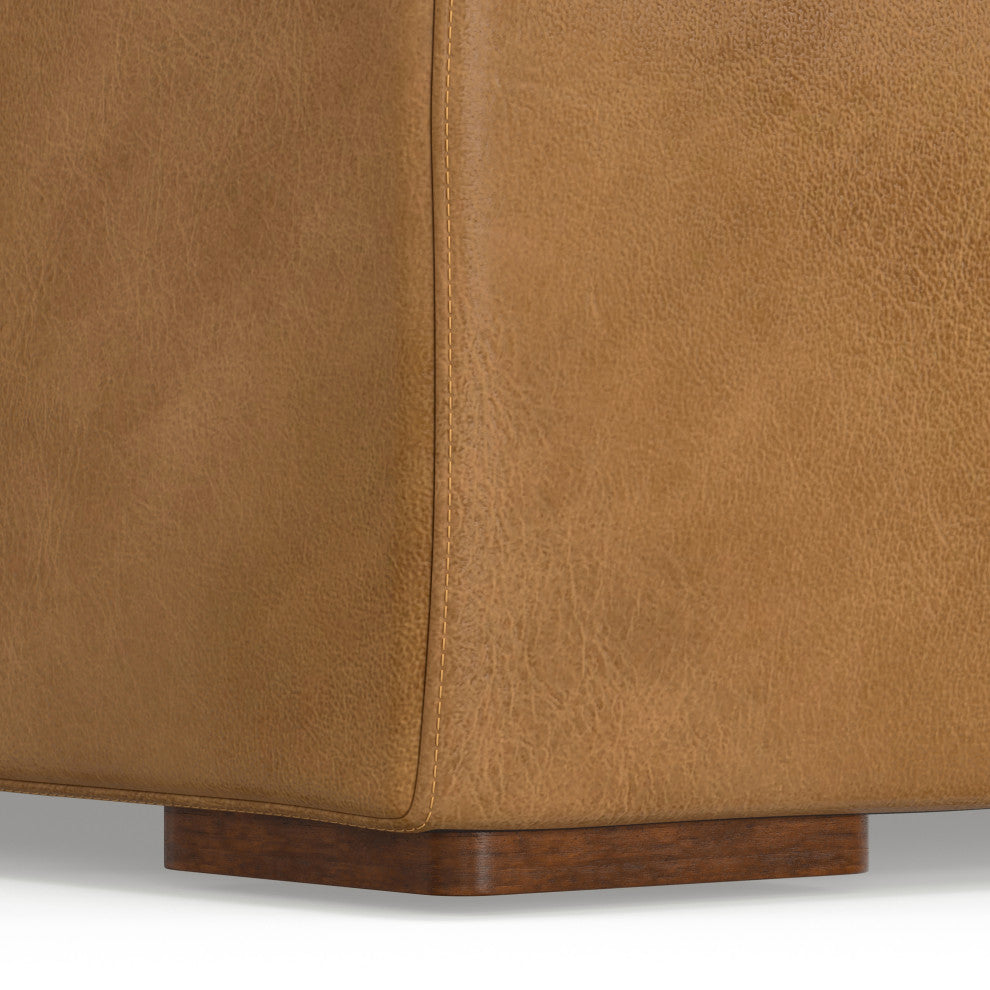 Rex Center Armless Sofa Module in Genuine Leather