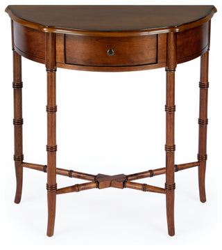 Butler Skilling Driftwood Demilune Console Table, Olive Ash