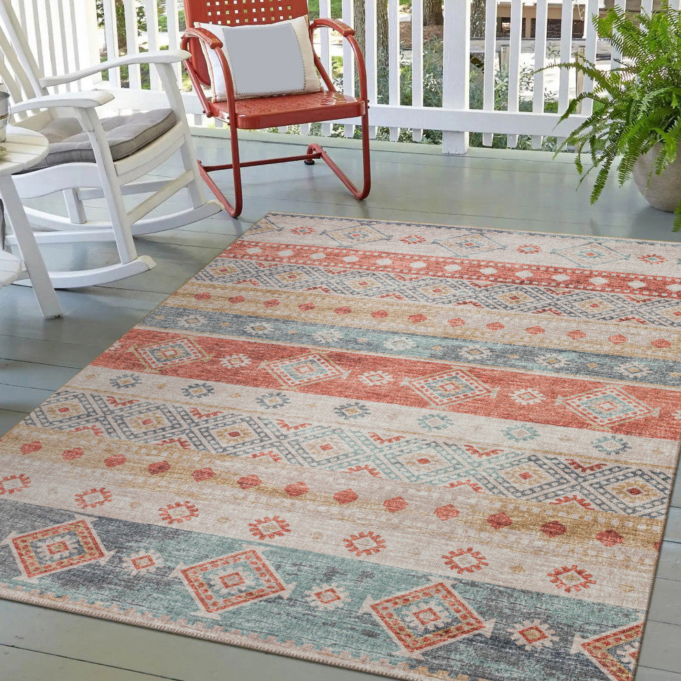 Indoor/Outdoor Sedona SN12 Canyon Machine Washable 9' x 12' Rug