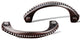 Distressed Nickel RKI Beaded Bow Pull, RKICP2617DN