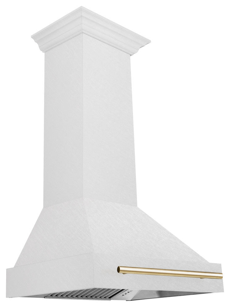 ZLINE 30 In. Autograph Wall Mount Hood, DuraSnow With DuraSnow, 8654SNZ-30-G