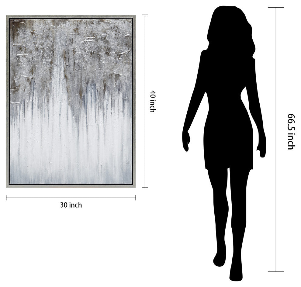 Iceberg Abstract Textured Metallic Hand Painted Wall Art by Martin Edwards