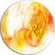 Colored Smoke Yellow, Abstract Digital Art Round Wall Art, 11"