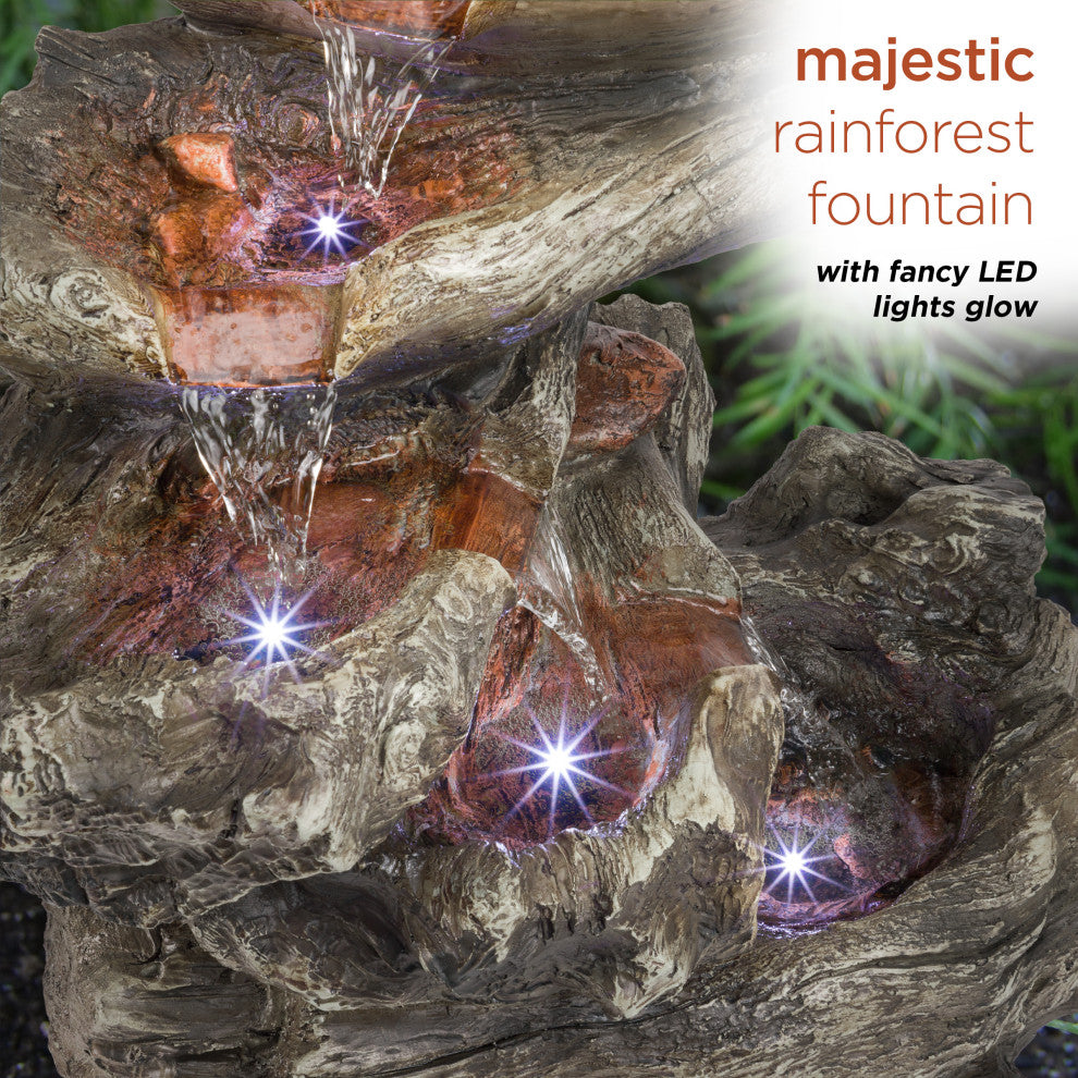 Rainforest 4 Tier Fountain with LED Lights