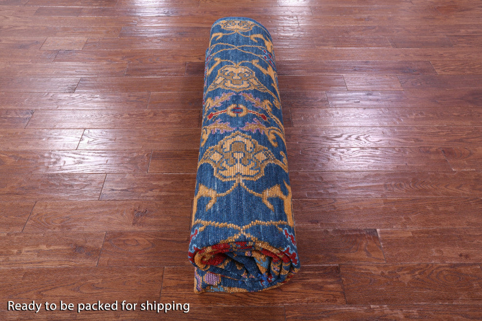 8' 2" X 10' 2" Handmade Turkish Oushak Wool Rug - Q15956