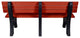 Aurora Traditional 6' Park Bench, Rustic Red