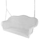 50" White and Silver Resin Wicker Swing With Chain
