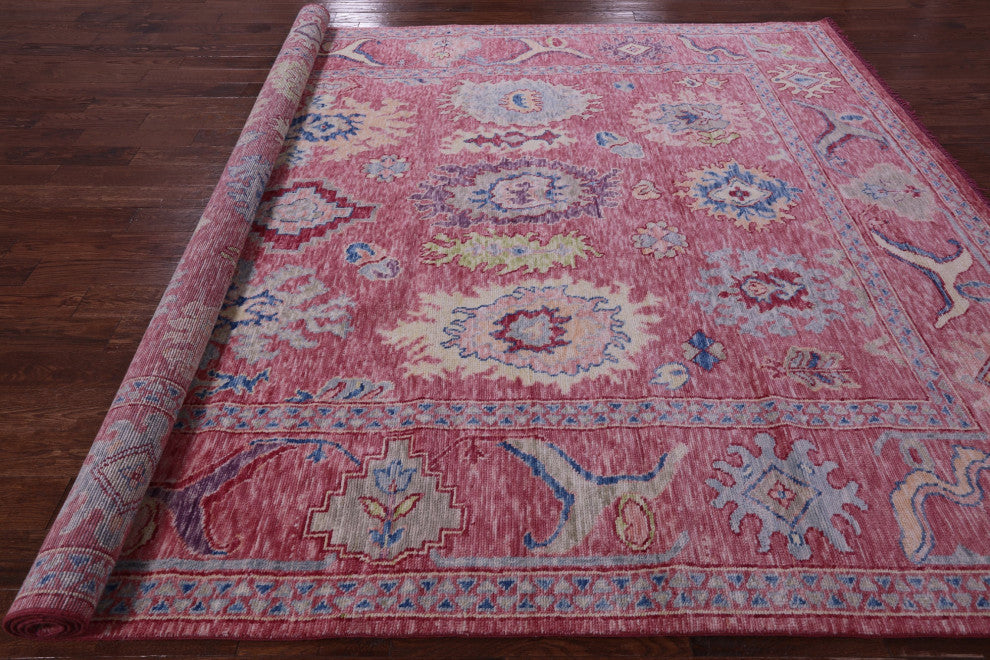 Handmade Turkish Oushak Wool Rug 9' 3" X 12' 0" - Q16088