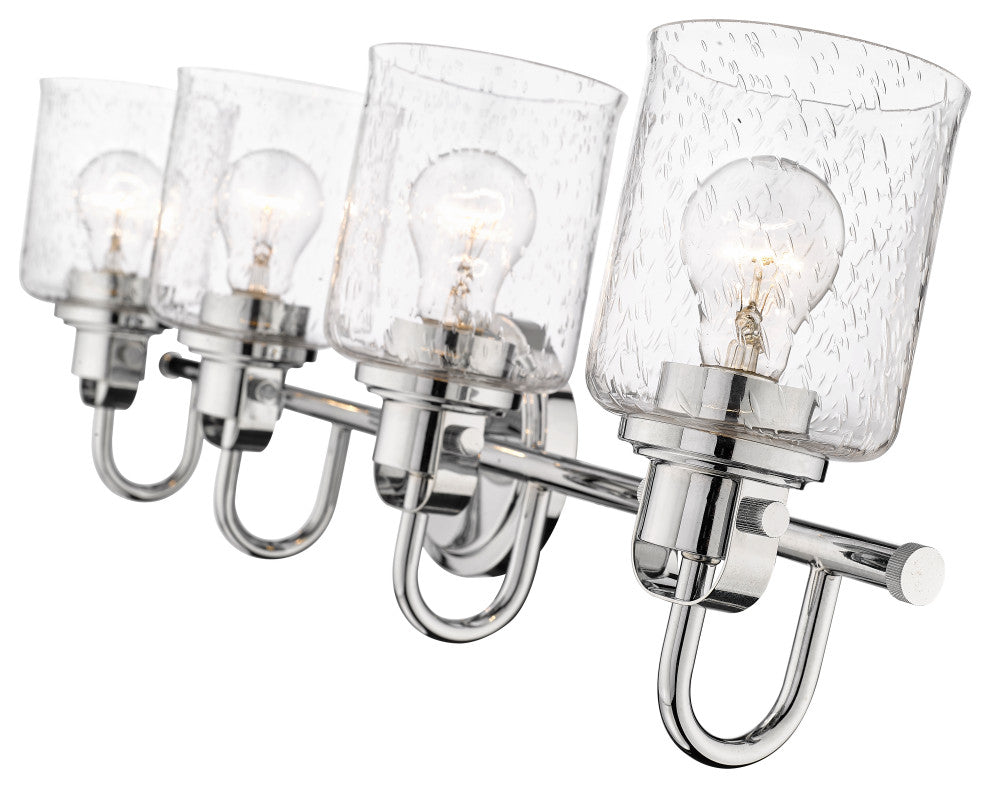 Zlite 340-4V-CH 4-Light Vanity, Clear Seeded