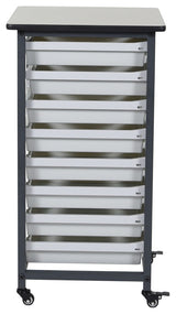Luxor MBS-SR-8S Mobile Bin System, Single Row