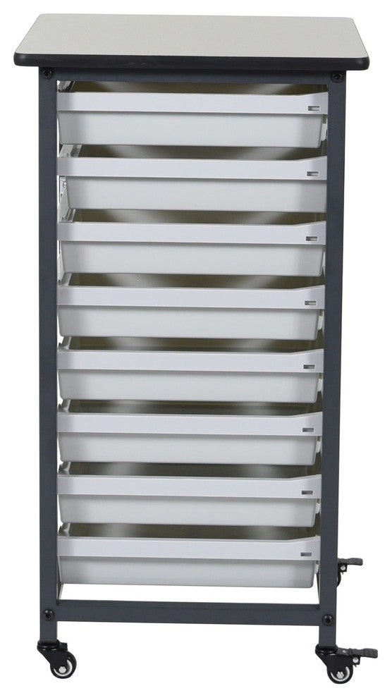 Luxor MBS-SR-8S Mobile Bin System, Single Row