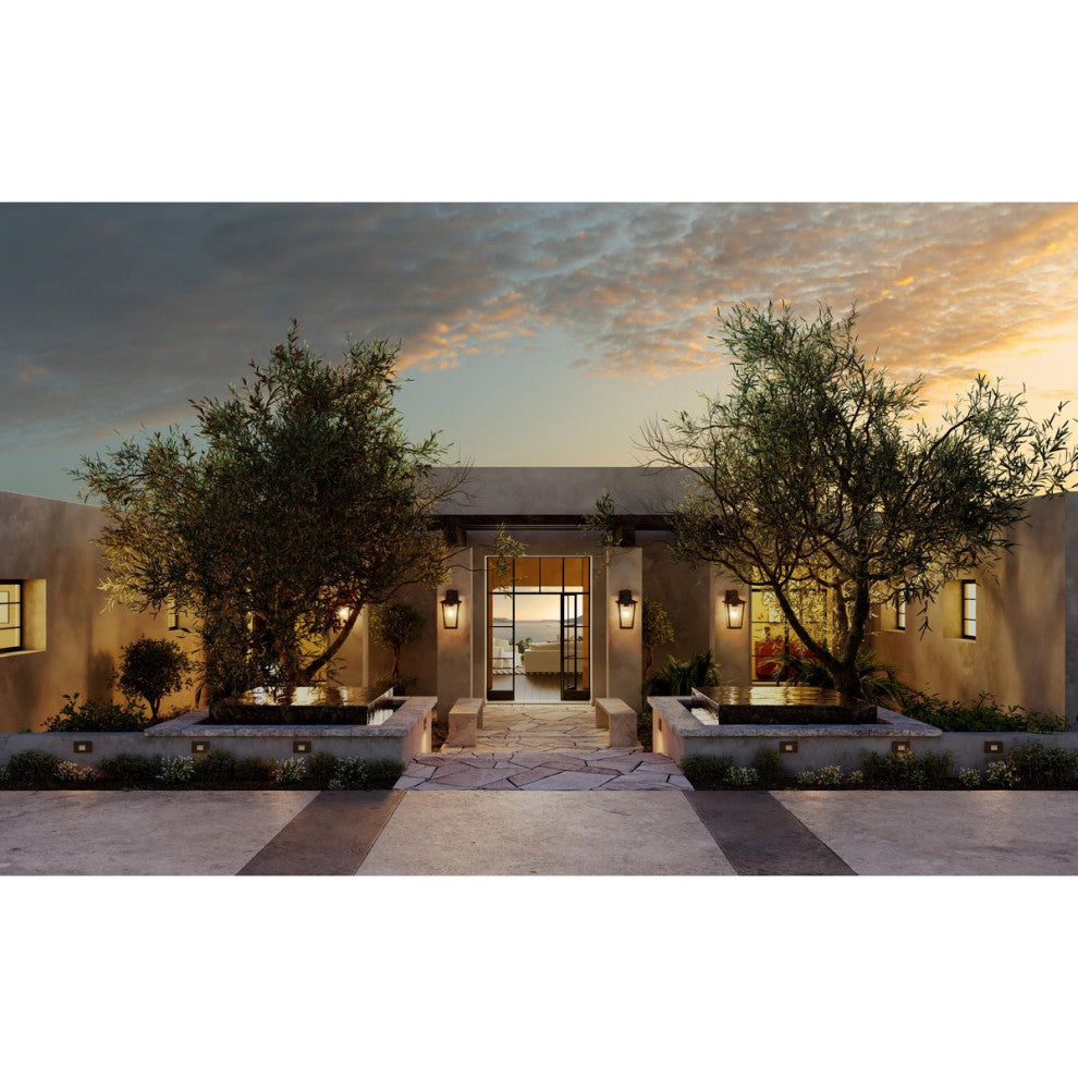 LED Indoor/Outdoor Antique Bronze Integrated LED Wall or Step Light