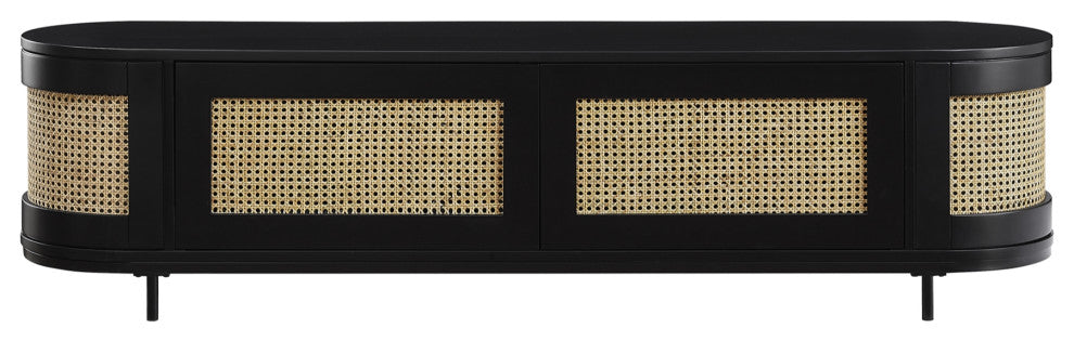 Loft Lyfe Darrius Console, Storage, 2-Door, 70.8Lx17.7Wx18H, Black