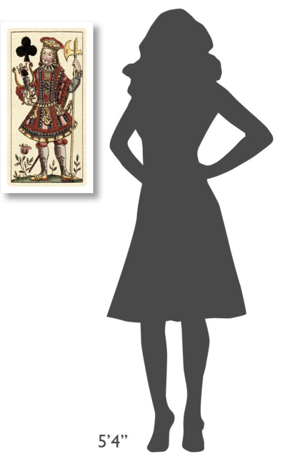 "Knave of Clubs (Bauern Hochzeit Deck)" Paper Art, 14"x26"
